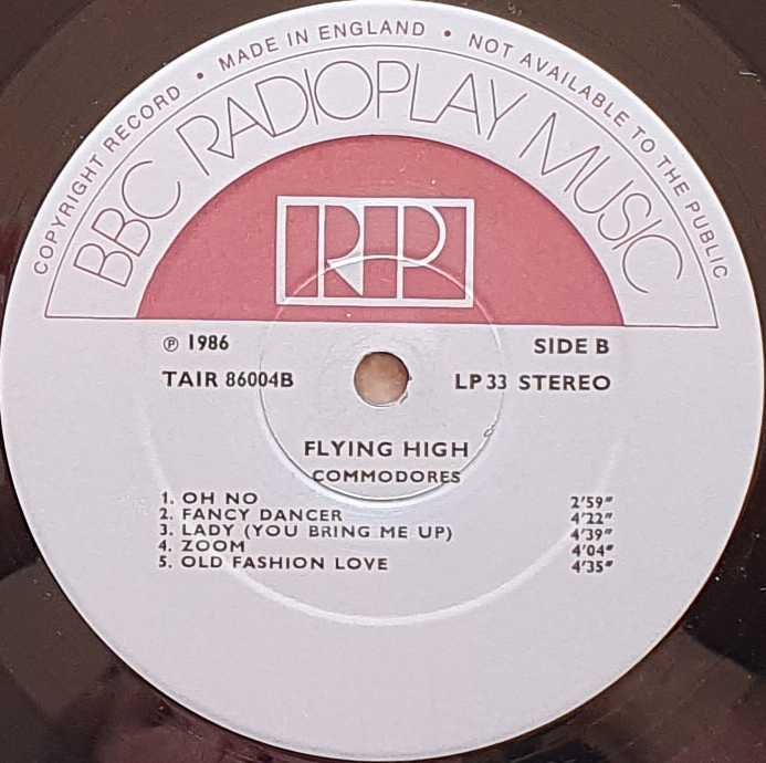 TAIR 86004 Flying high Commodores from the BBC records and Tapes library Label